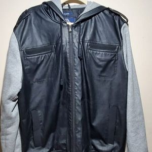 American Rag Leather Jacket with Hood